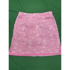 Vineyard Vines Shep & Ian Womens Blend Skirt Pink Size 6 Lined EUC Ribbon Accent
